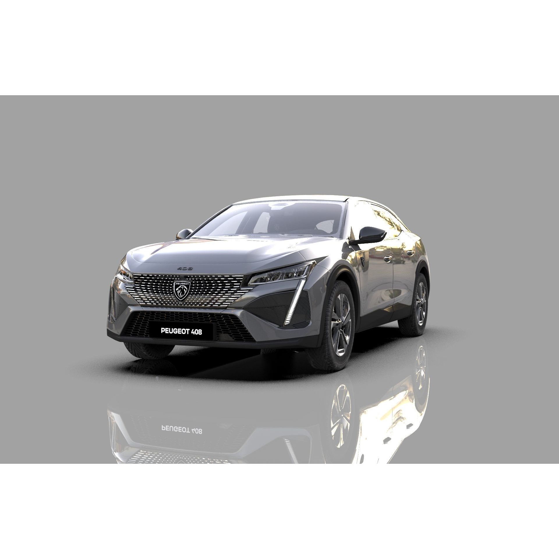 Peugeot 408 Cross 2023 - High-Poly Interior 3D Model - View 26