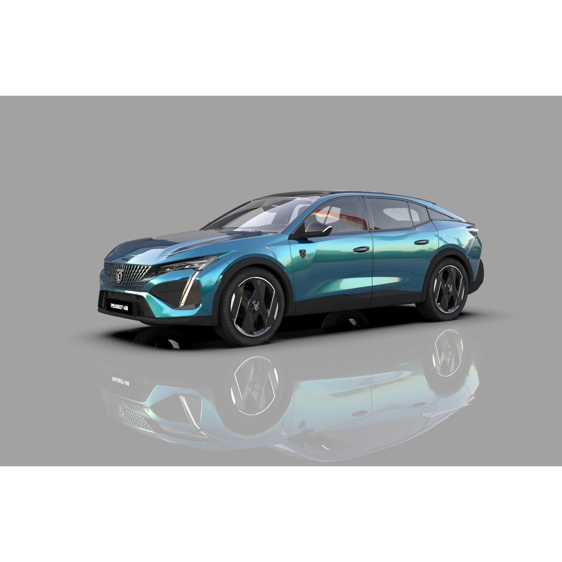 Peugeot 408 Cross 2023 - High-Poly Interior 3D Model - View 3