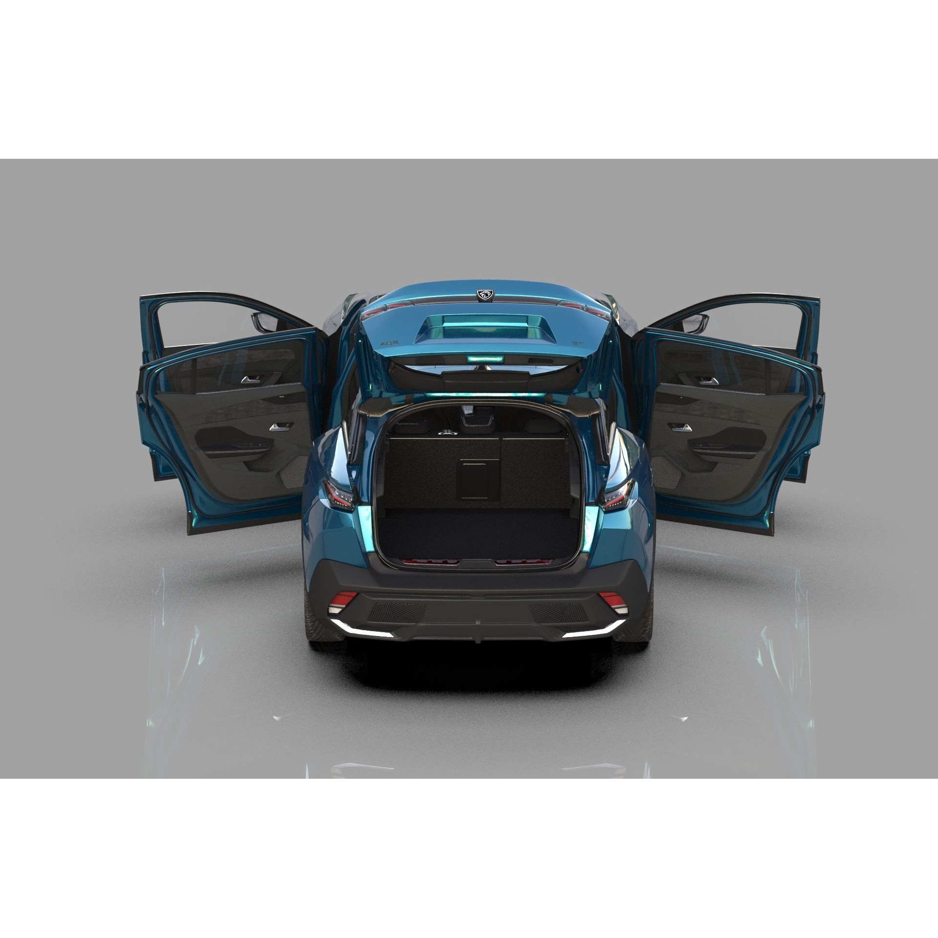 Peugeot 408 Cross 2023 - High-Poly Interior 3D Model - View 34