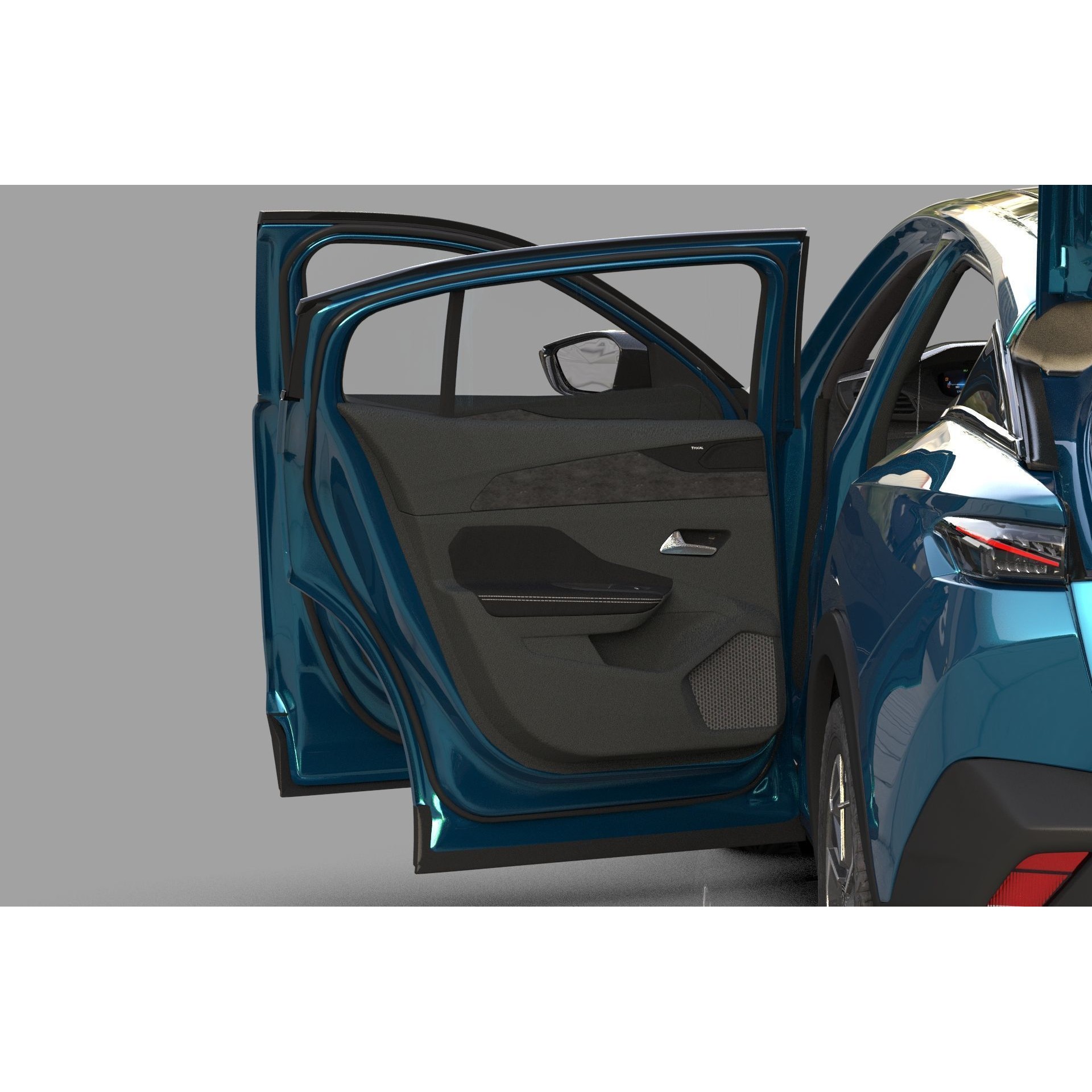 Peugeot 408 Cross 2023 - High-Poly Interior 3D Model - View 35