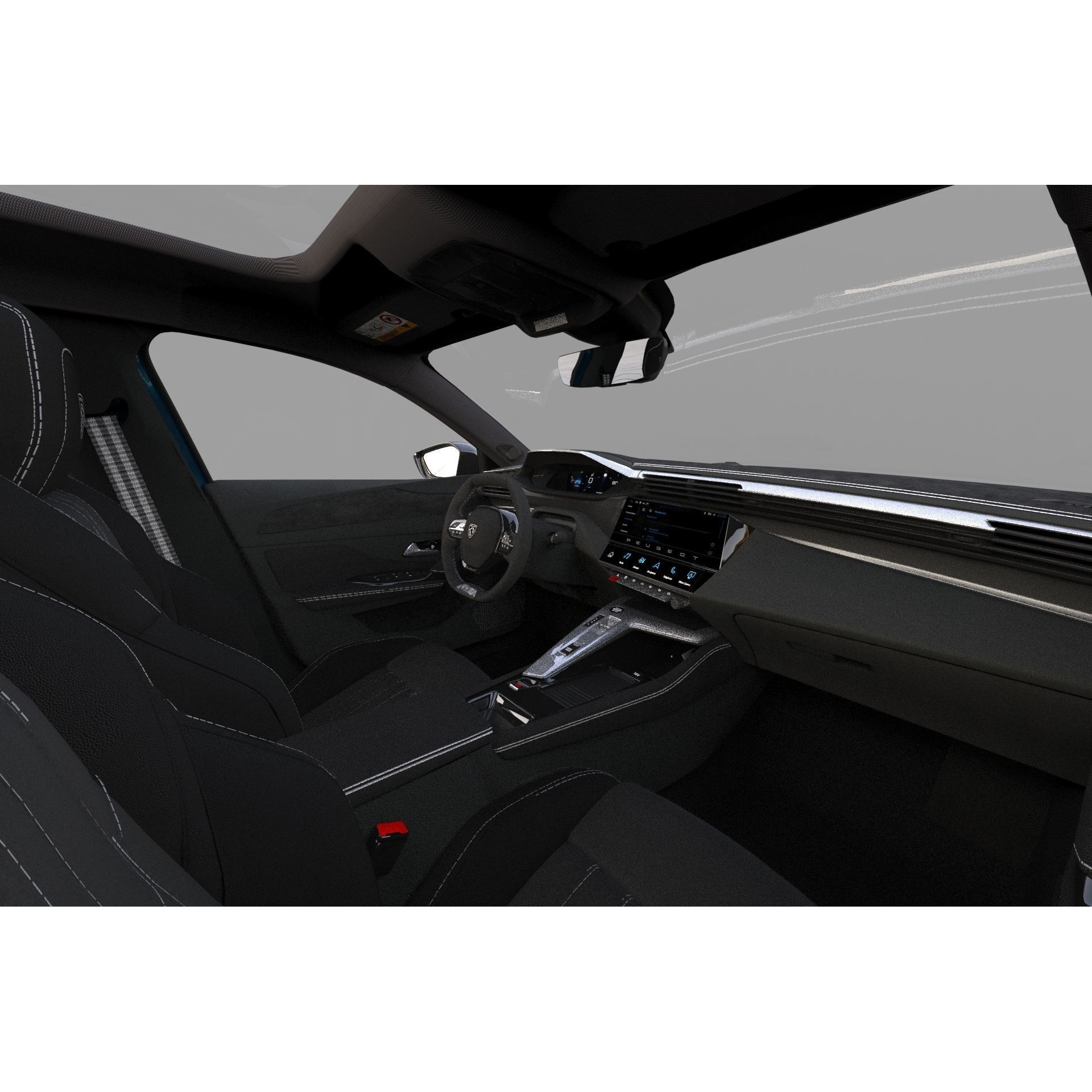 Peugeot 408 Cross 2023 - High-Poly Interior 3D Model - View 41