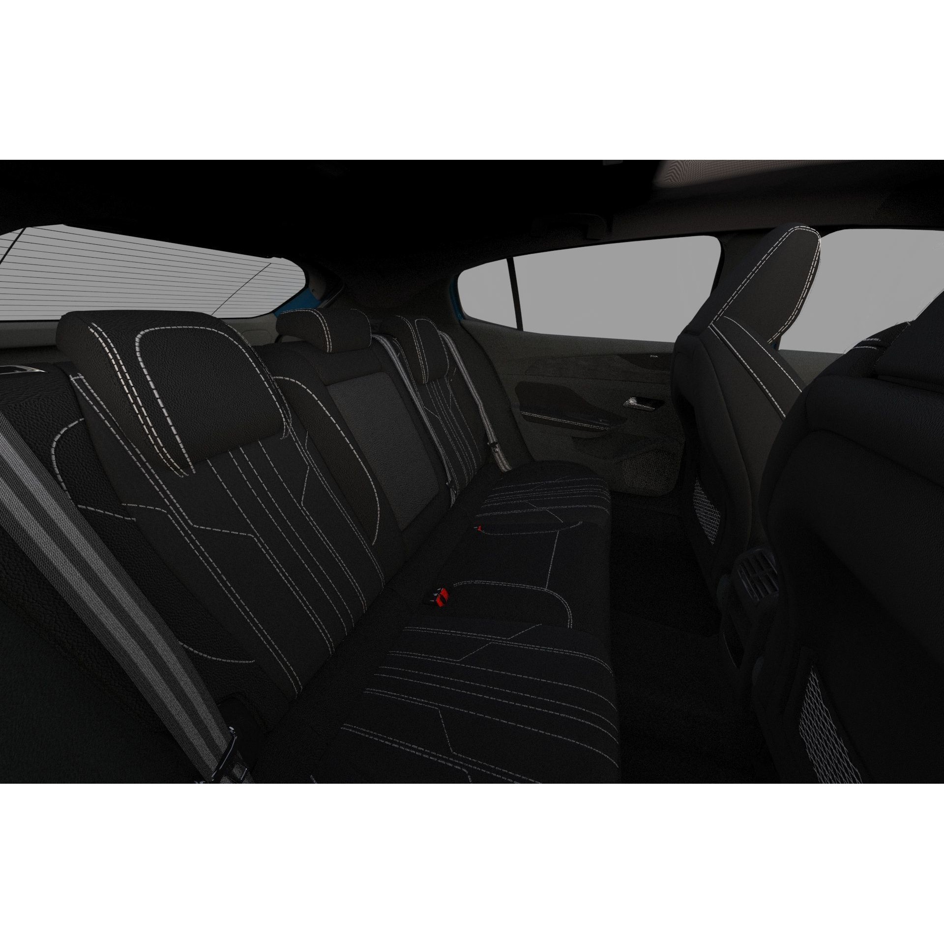Peugeot 408 Cross 2023 - High-Poly Interior 3D Model - View 44