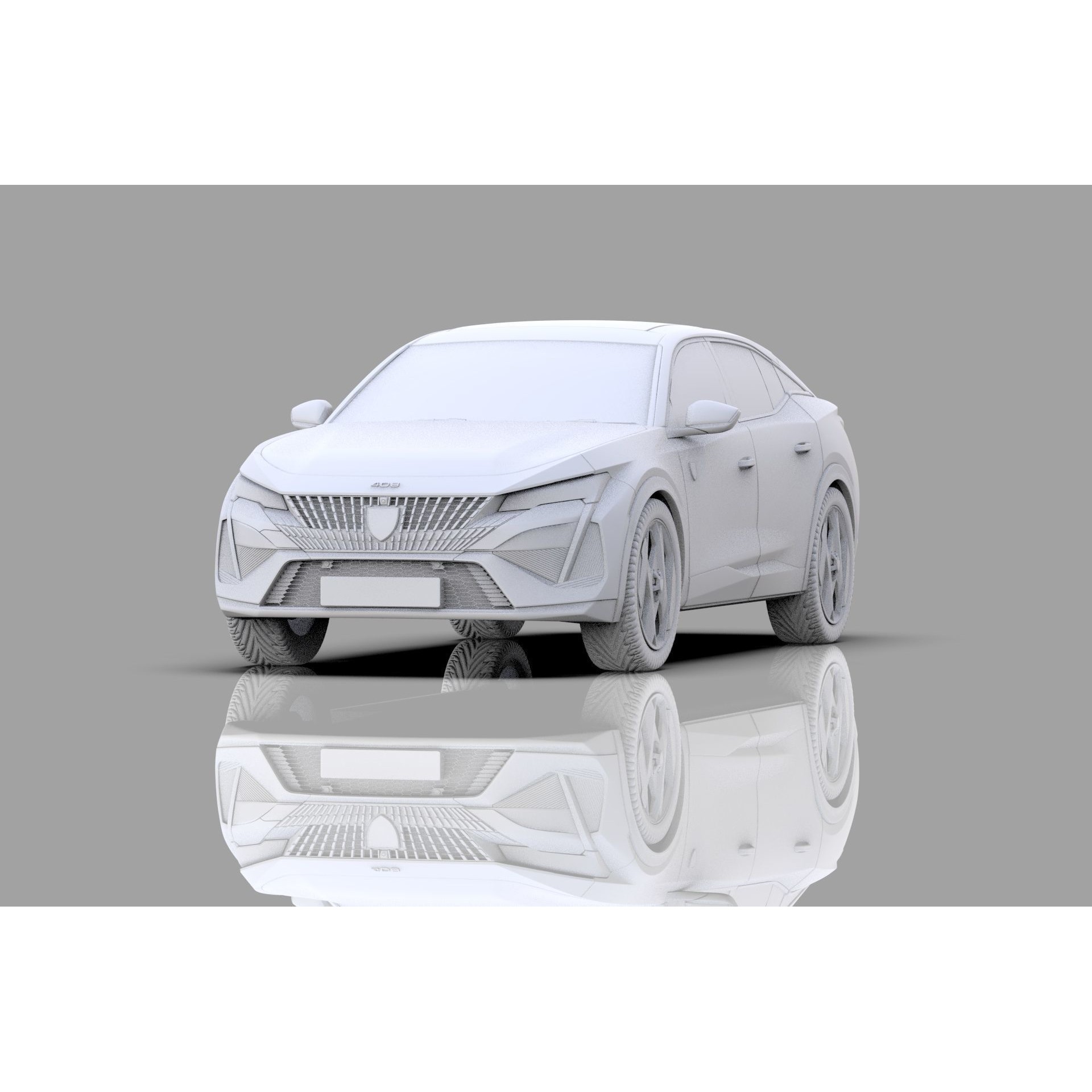 Peugeot 408 Cross 2023 - High-Poly Interior 3D Model - View 45