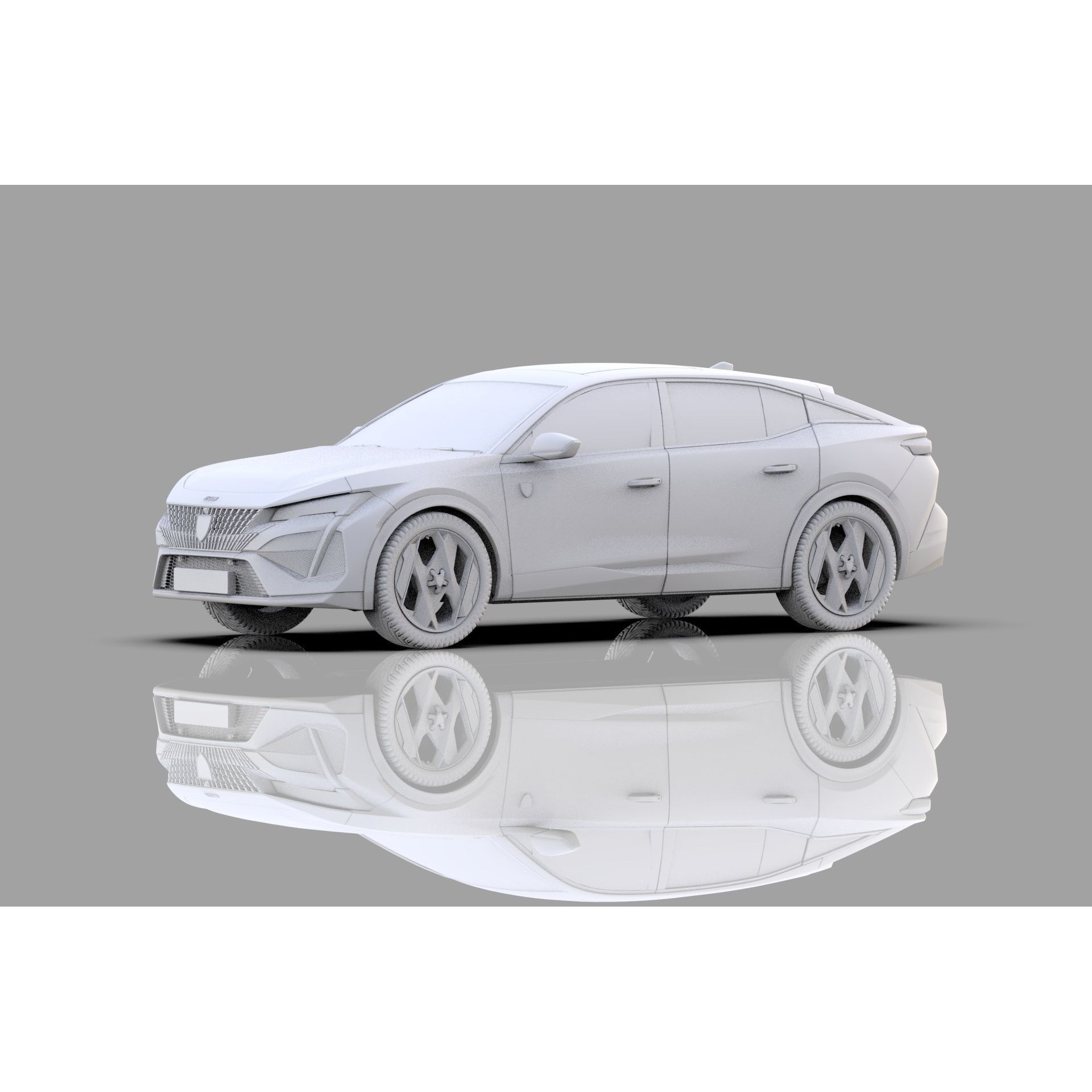 Peugeot 408 Cross 2023 - High-Poly Interior 3D Model - View 46