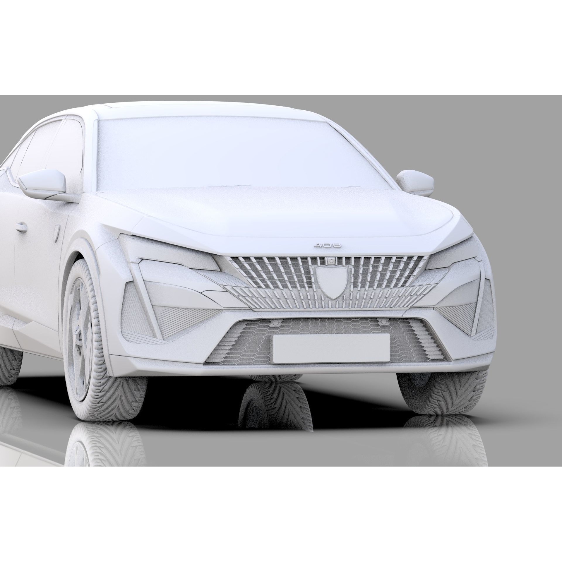 Peugeot 408 Cross 2023 - High-Poly Interior 3D Model - View 50