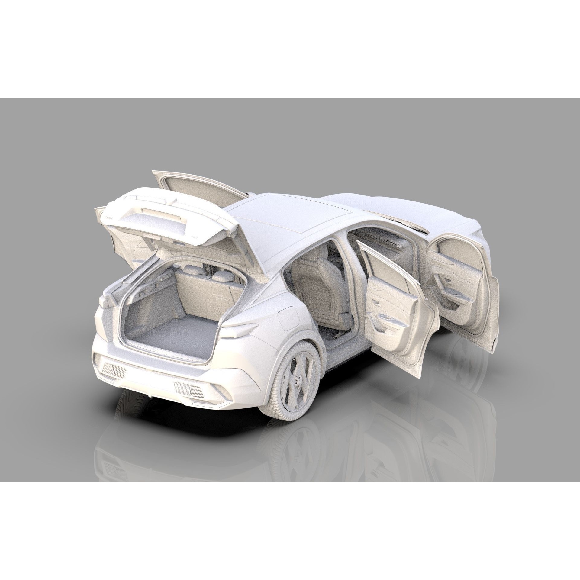 Peugeot 408 Cross 2023 - High-Poly Interior 3D Model - View 56