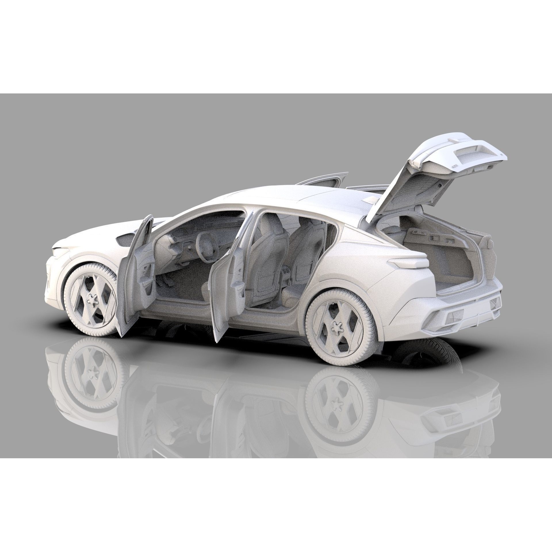 Peugeot 408 Cross 2023 - High-Poly Interior 3D Model - View 57