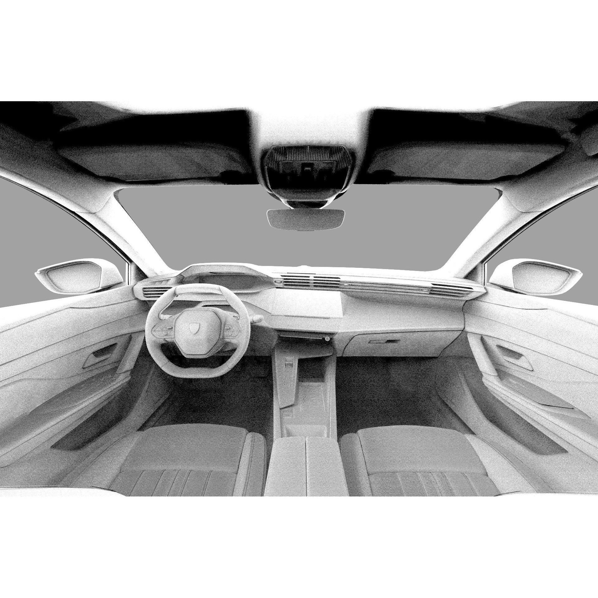 Peugeot 408 Cross 2023 - High-Poly Interior 3D Model - View 58
