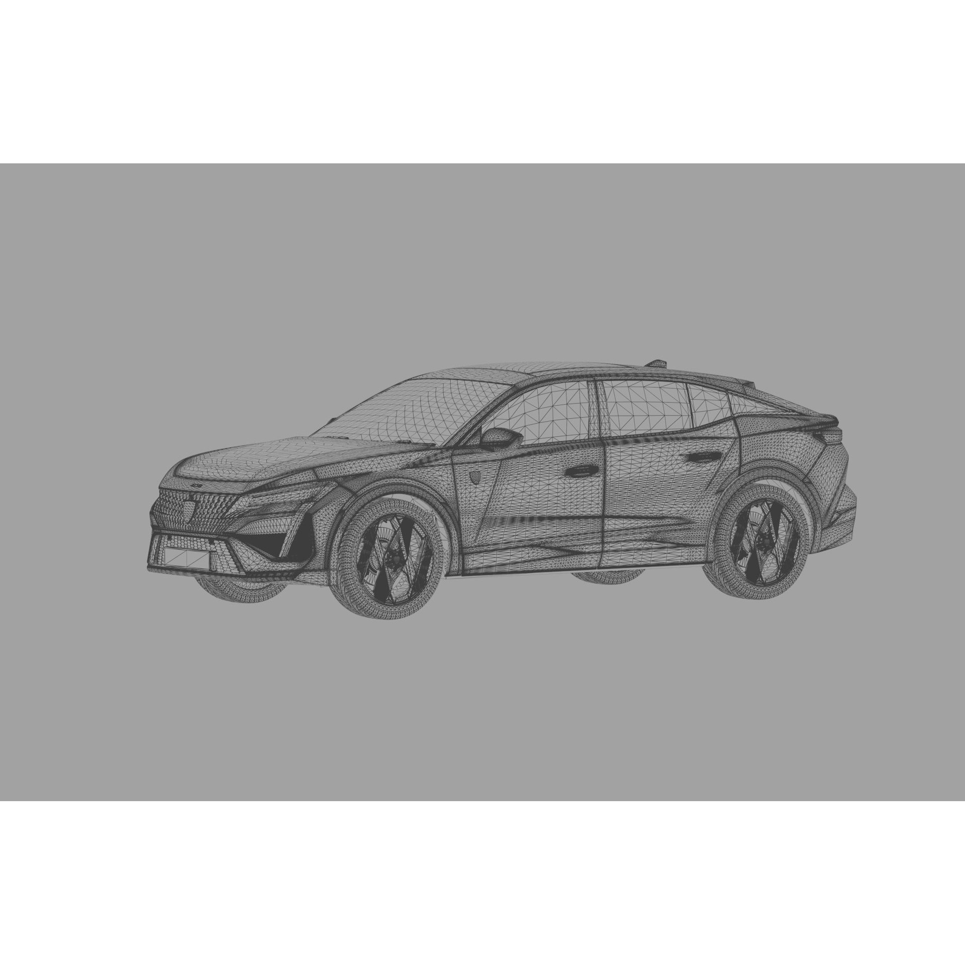 Peugeot 408 Cross 2023 - High-Poly Interior 3D Model - View 61