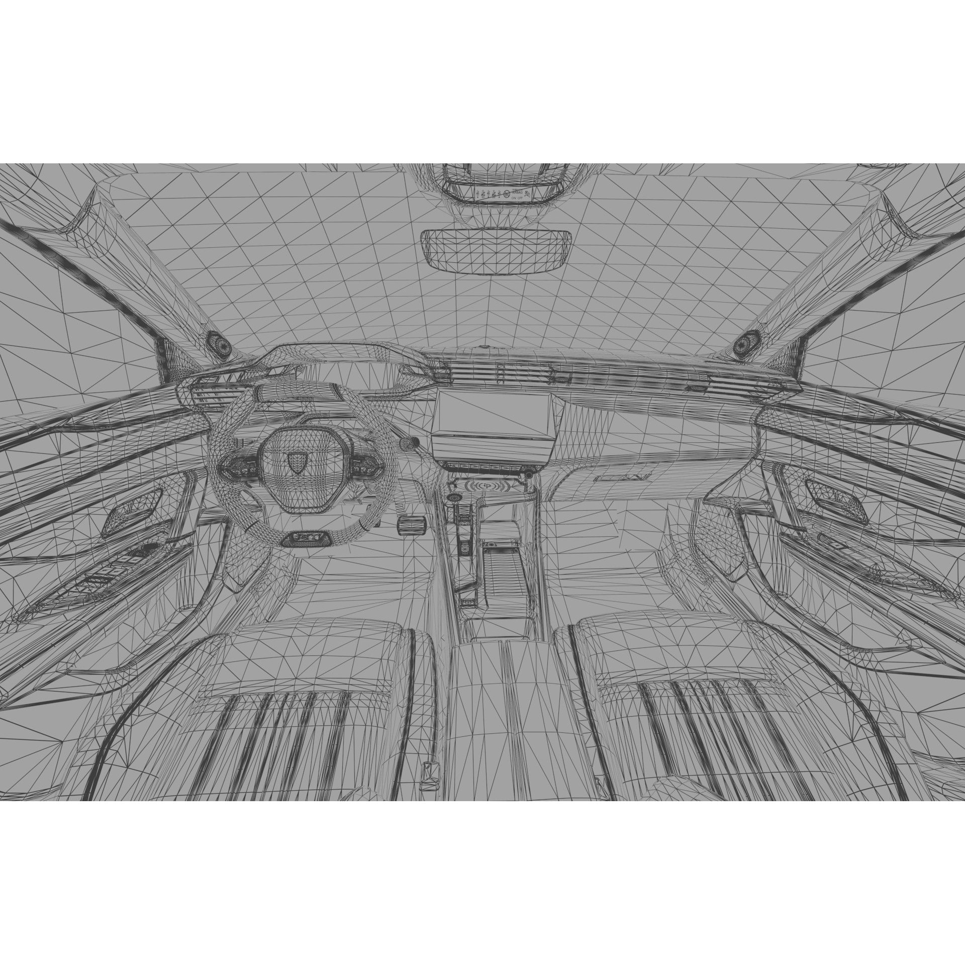 Peugeot 408 Cross 2023 - High-Poly Interior 3D Model - View 72