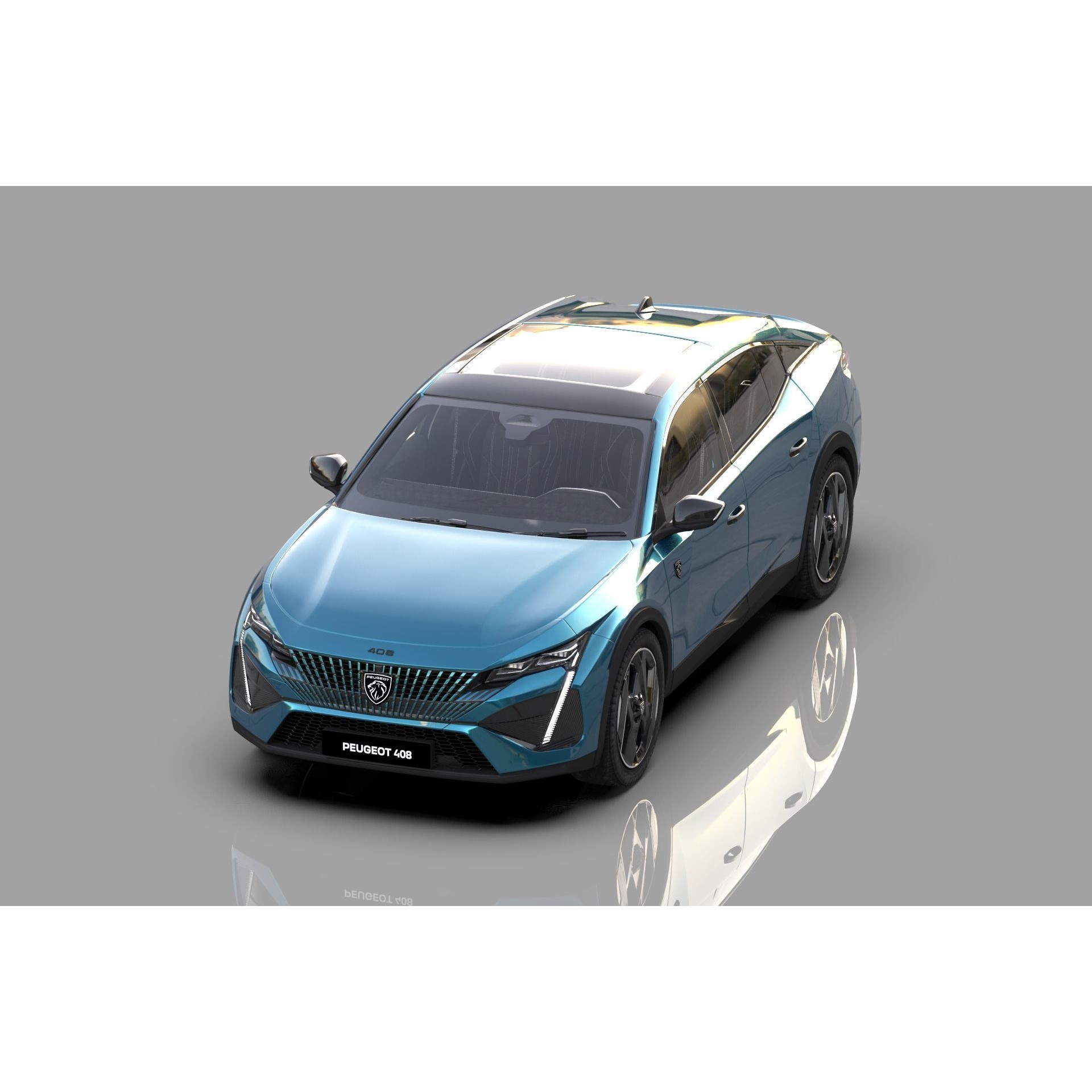 Peugeot 408 Cross 2023 - High-Poly Interior 3D Model - View 8