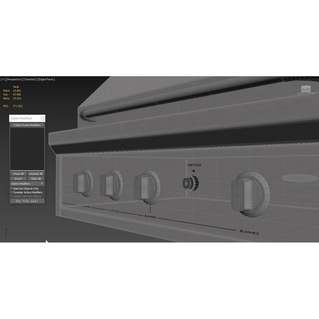 Capital Solid Flat Plate Pro36Rbi Open Grill BBQ 3D Model – High Poly PBR Asset, FBX, Blender - View 10