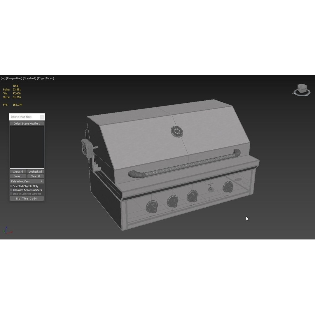 Capital Solid Flat Plate Pro36Rbi Open Grill BBQ 3D Model – High Poly PBR Asset, FBX, Blender - View 6