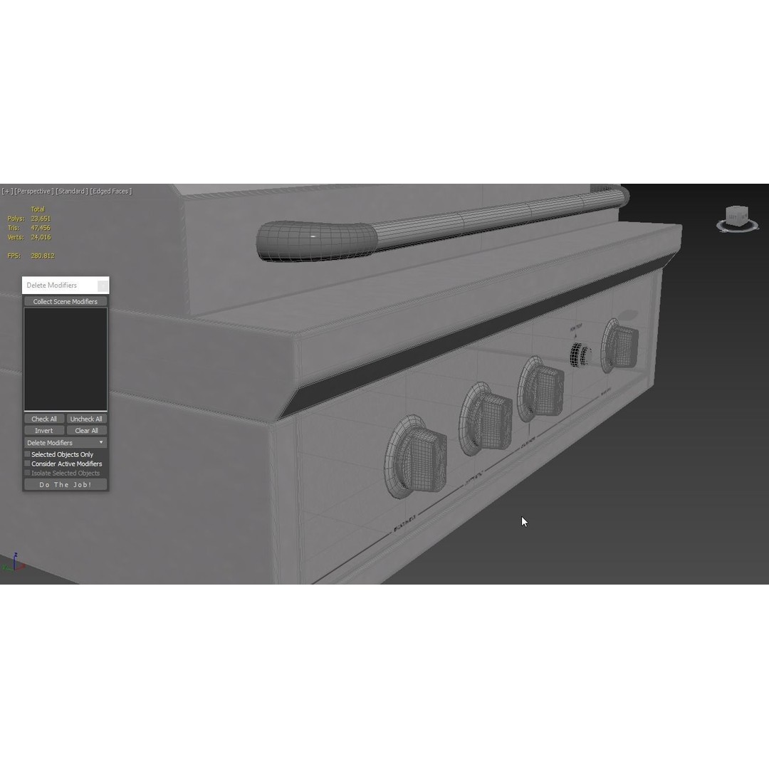 Capital Solid Flat Plate Pro36Rbi Open Grill BBQ 3D Model – High Poly PBR Asset, FBX, Blender - View 7