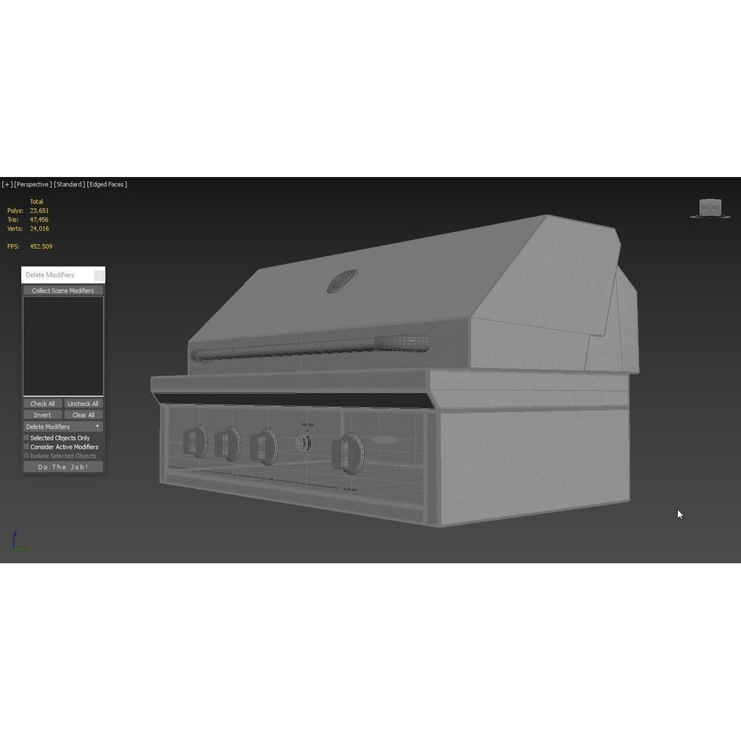 Capital Solid Flat Plate Pro36Rbi Open Grill BBQ 3D Model – High Poly PBR Asset, FBX, Blender - View 9