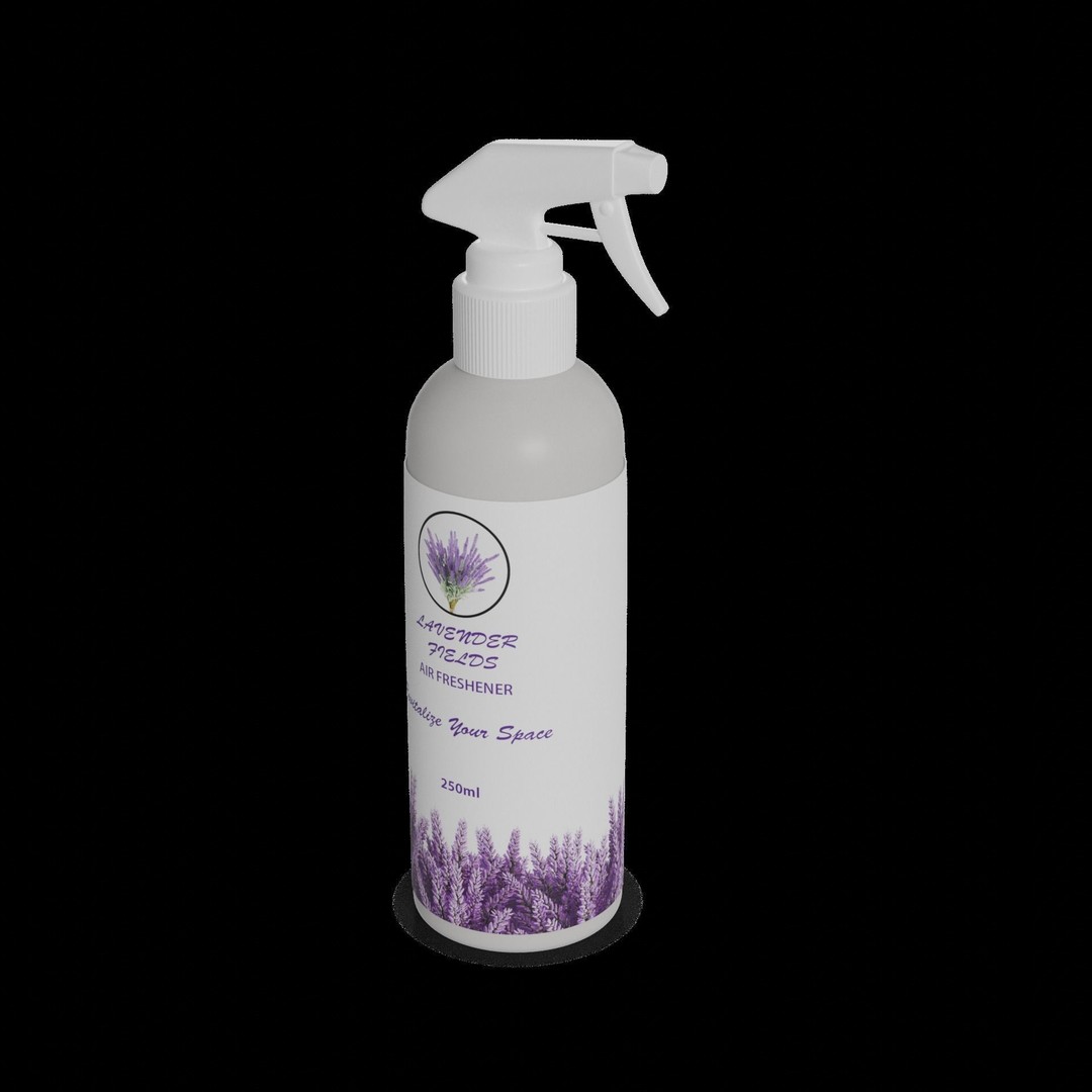 Lavender Fields Air Freshener 3D Model – Realistic Gel-Based Design, FBX