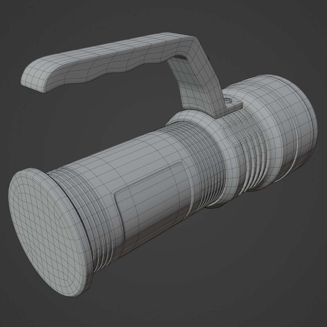 Flashlight 3D Model – High-Poly PBR Asset for Blender, FBX, OBJ - View 13