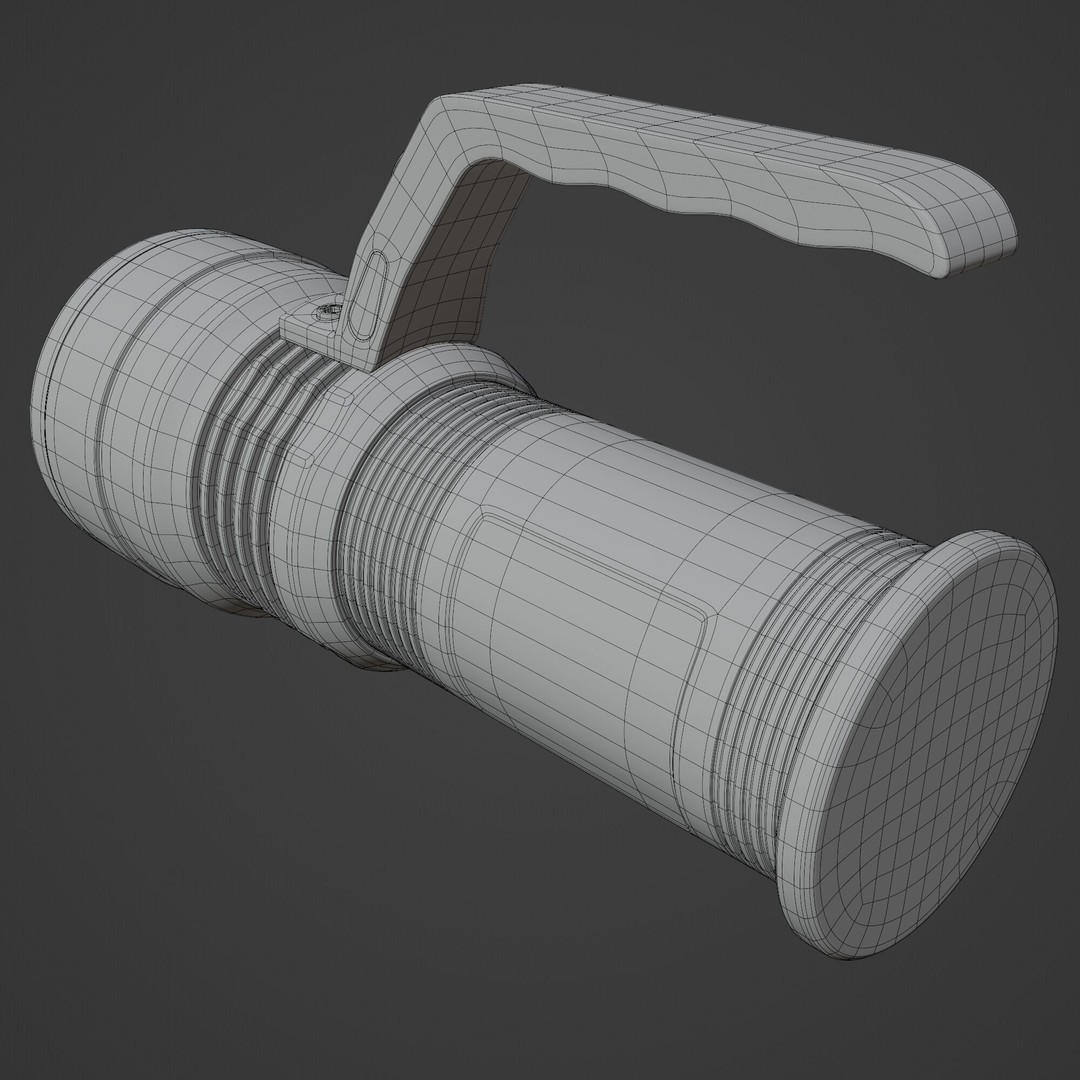 Flashlight 3D Model – High-Poly PBR Asset for Blender, FBX, OBJ - View 15