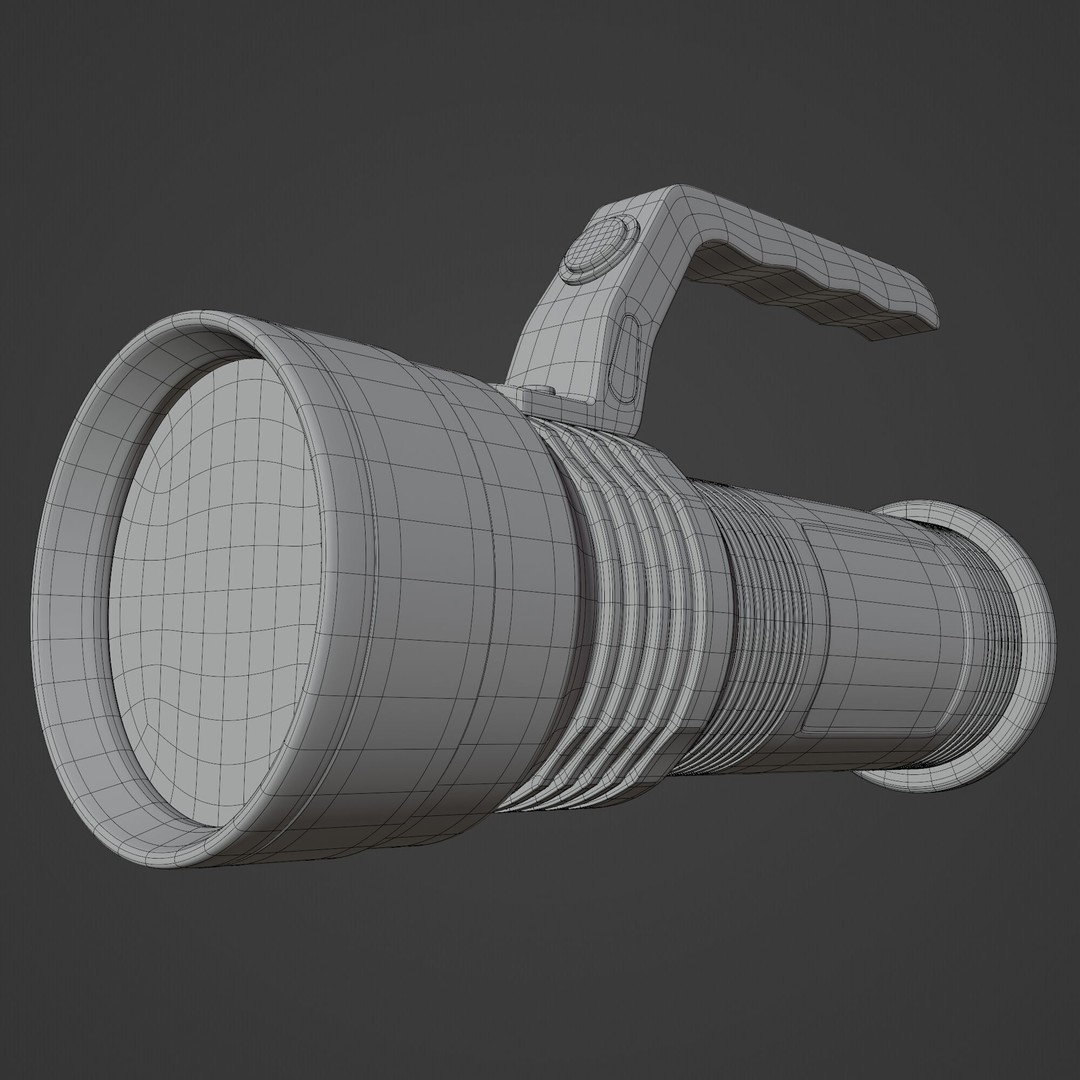 Flashlight 3D Model – High-Poly PBR Asset for Blender, FBX, OBJ - View 17