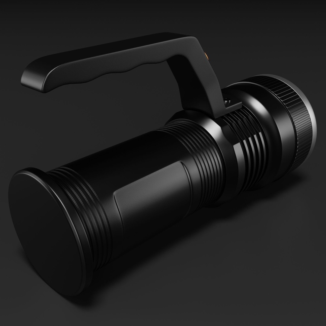 Flashlight 3D Model – High-Poly PBR Asset for Blender, FBX, OBJ - View 5