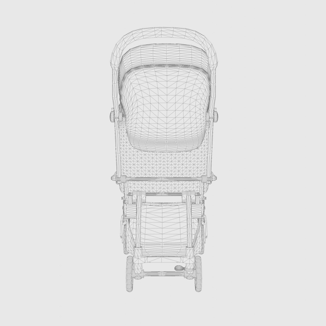 Babyzen Yoyo 3D Model – Low Poly Stroller for AR and VTO, FBX, OBJ - View 6