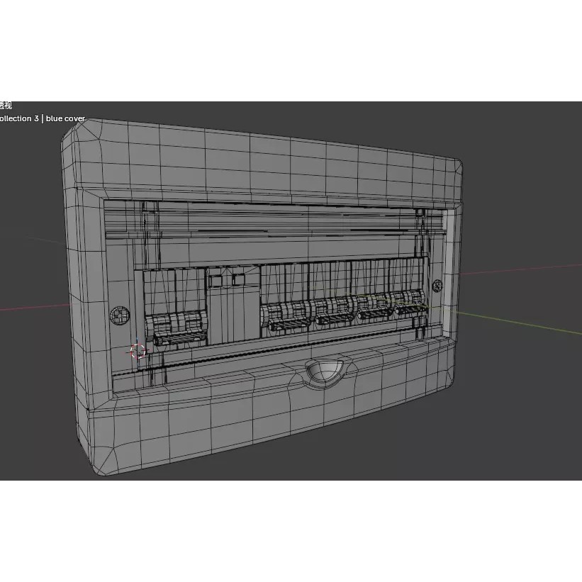 Home Circuit Breaker Panel 3D Model – PBR Distribution Box, Blender, FBX - View 15