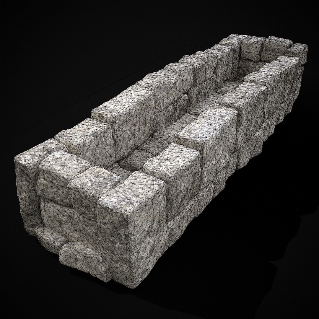 Rustic Stone Fireplace 3D Model – Low Poly Game Asset, FBX, OBJ
