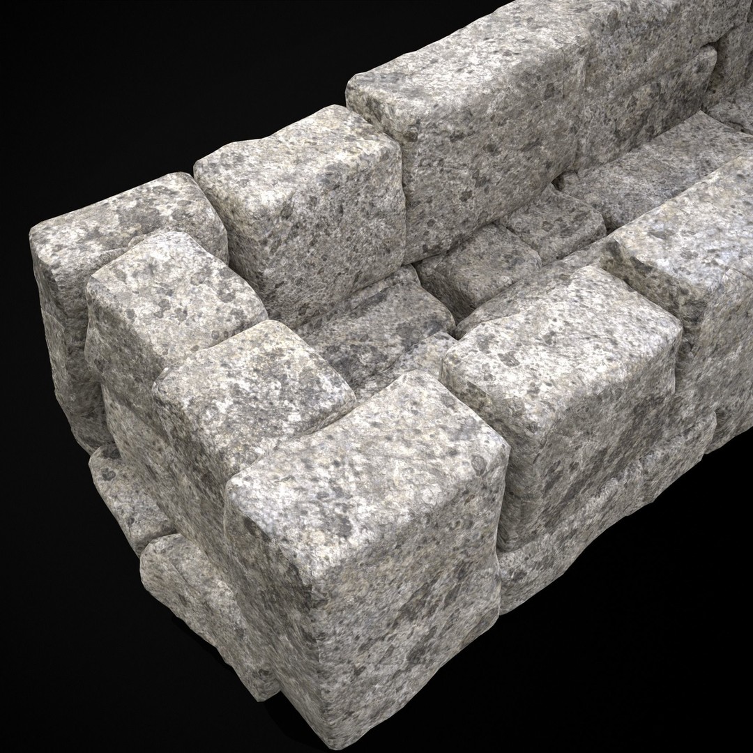 Rustic Stone Fireplace 3D Model – Low Poly Game Asset, FBX, OBJ - View 10