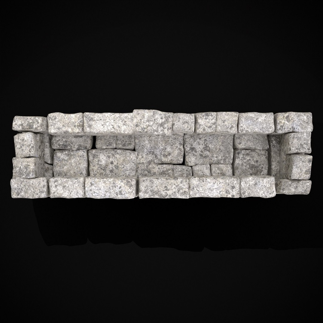 Rustic Stone Fireplace 3D Model – Low Poly Game Asset, FBX, OBJ - View 14