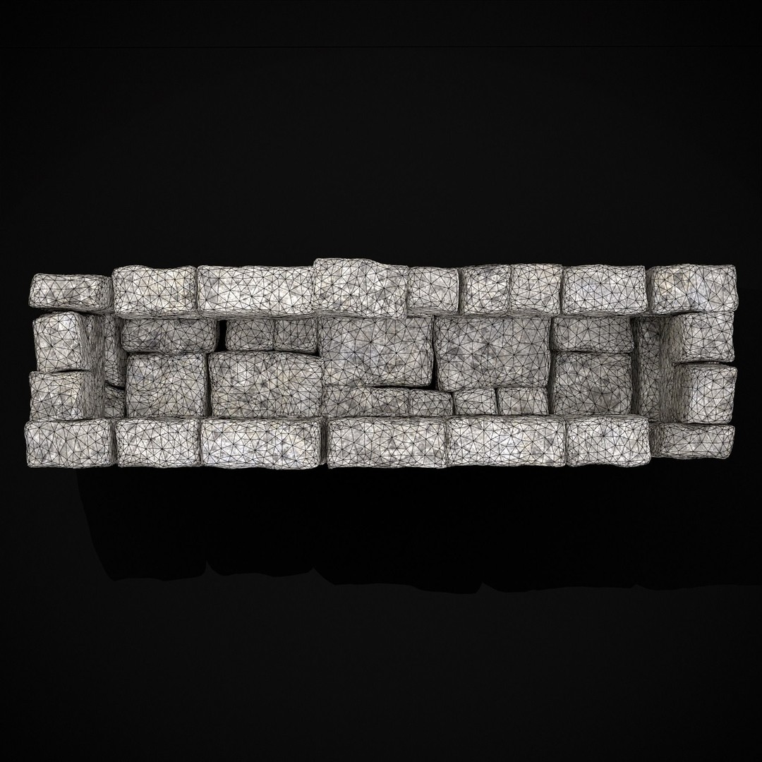 Rustic Stone Fireplace 3D Model – Low Poly Game Asset, FBX, OBJ - View 15
