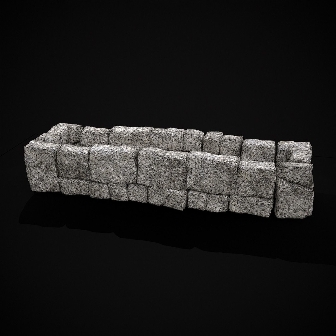 Rustic Stone Fireplace 3D Model – Low Poly Game Asset, FBX, OBJ - View 17