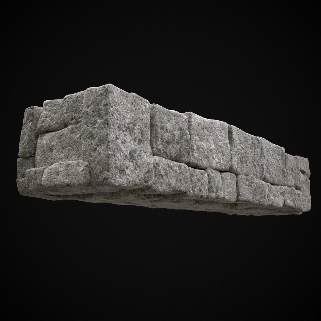 Rustic Stone Fireplace 3D Model – Low Poly Game Asset, FBX, OBJ - View 18