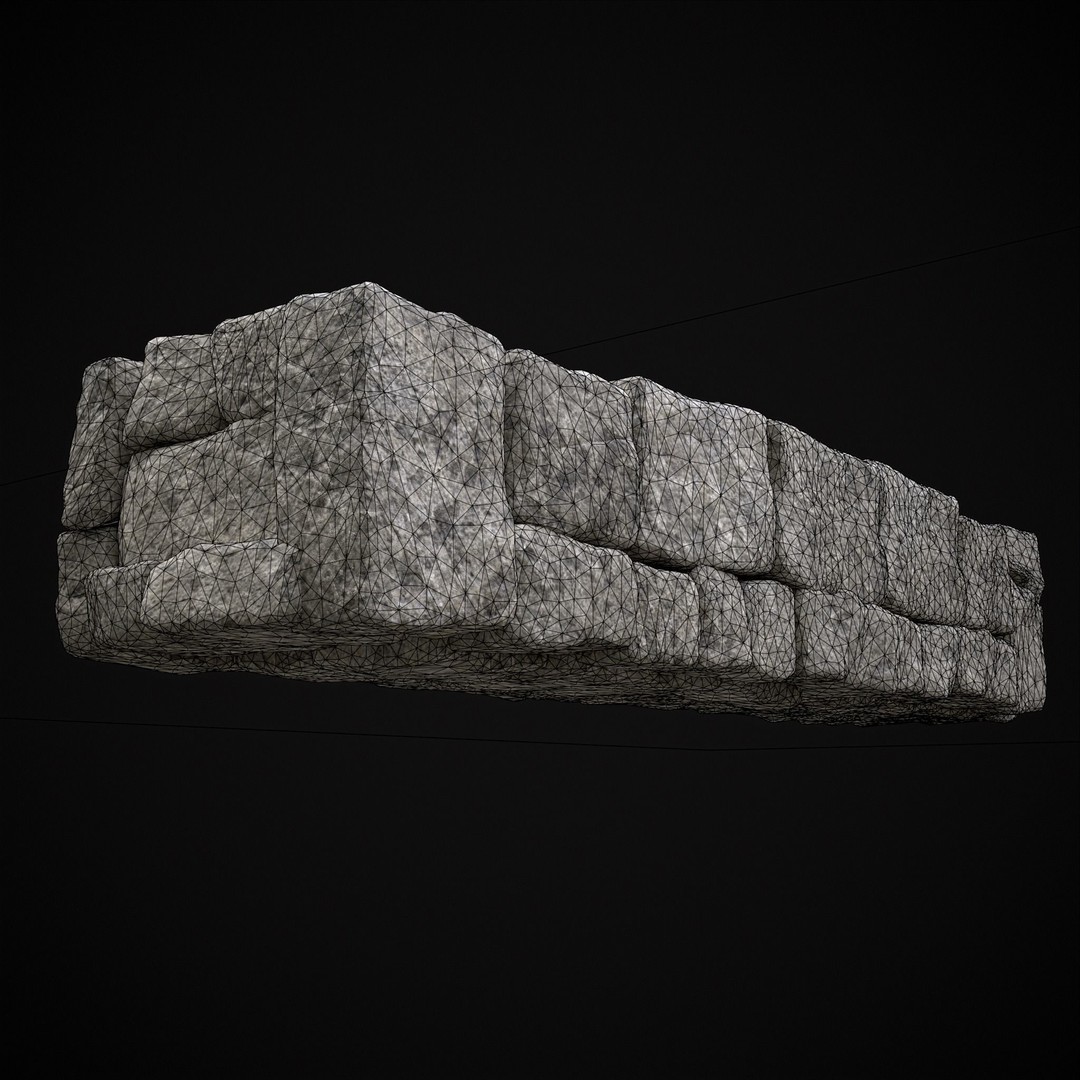Rustic Stone Fireplace 3D Model – Low Poly Game Asset, FBX, OBJ - View 19