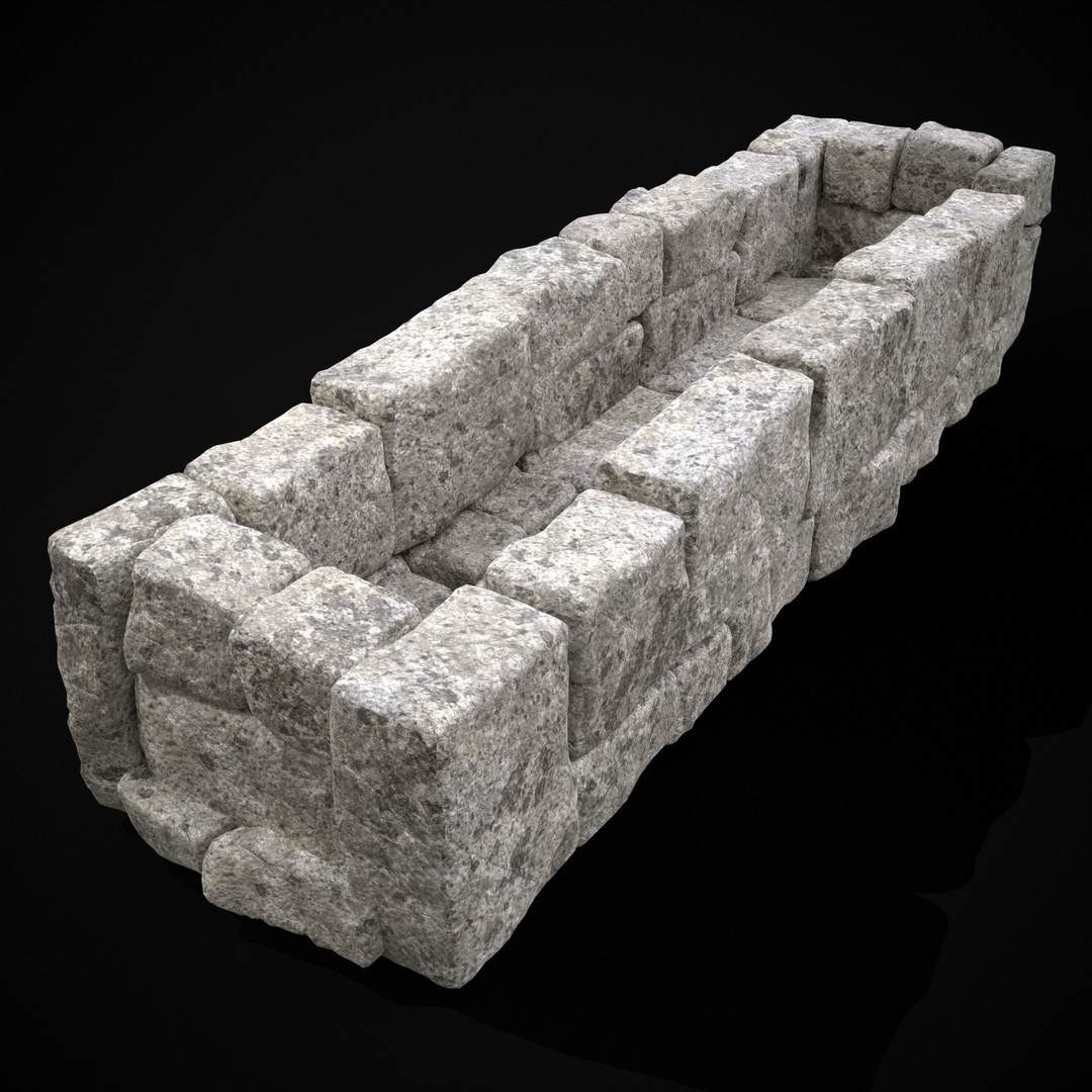 Rustic Stone Fireplace 3D Model – Low Poly Game Asset, FBX, OBJ - View 20