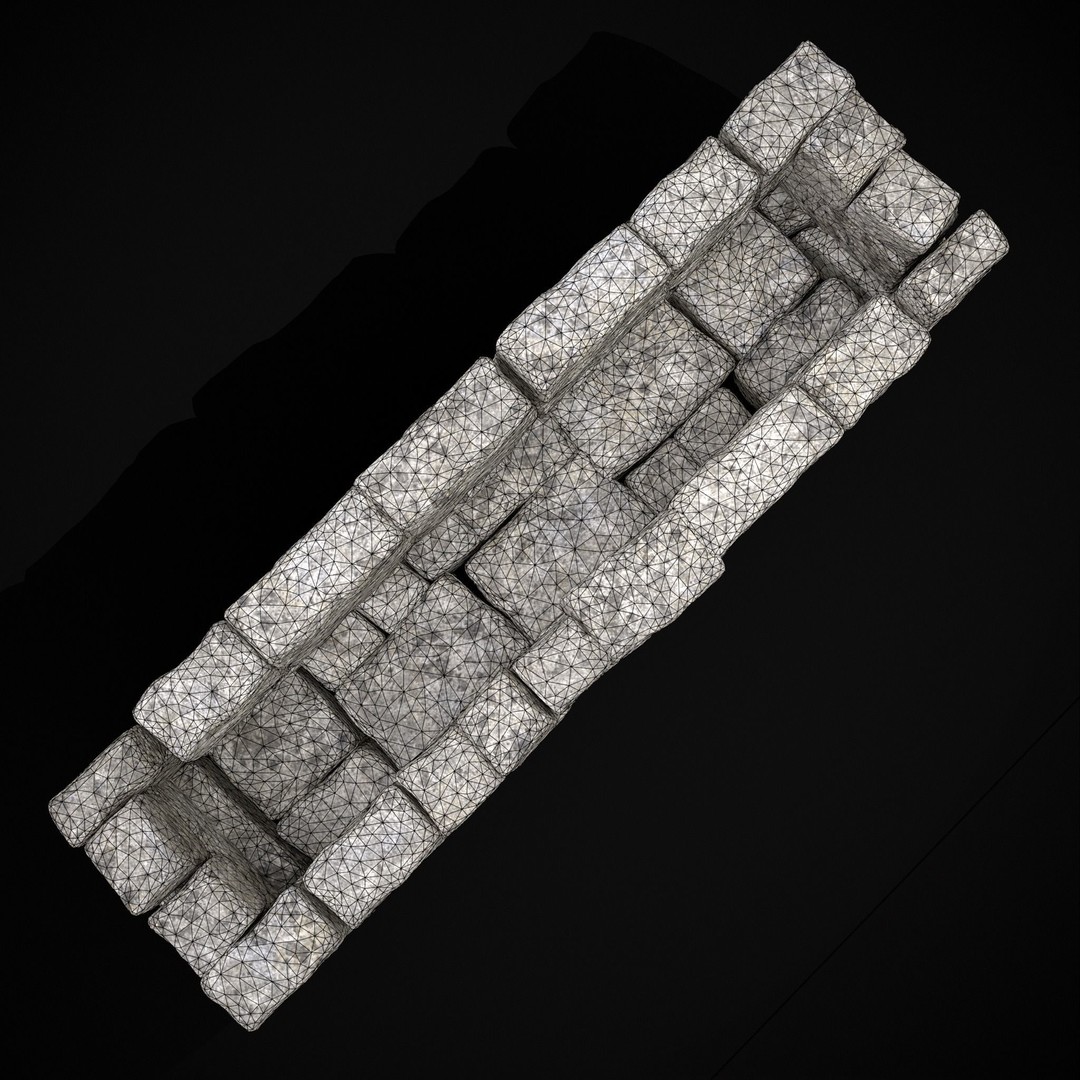 Rustic Stone Fireplace 3D Model – Low Poly Game Asset, FBX, OBJ - View 5