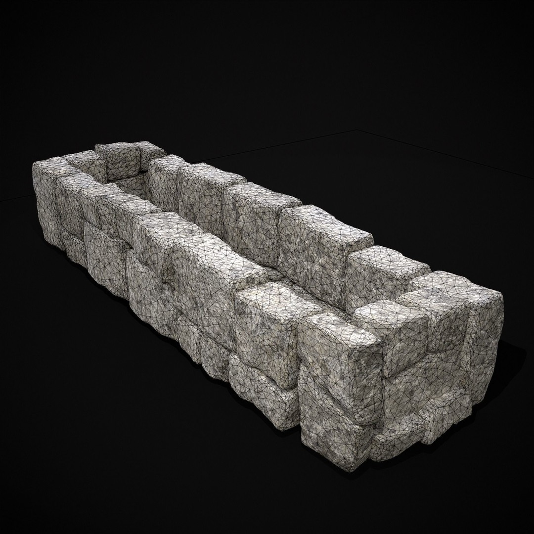 Rustic Stone Fireplace 3D Model – Low Poly Game Asset, FBX, OBJ - View 9