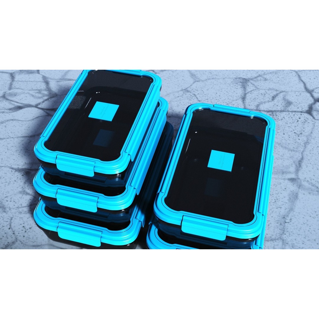 Food Storage Container 3D Model – Low Poly PBR Kitchenware, FBX - View 4