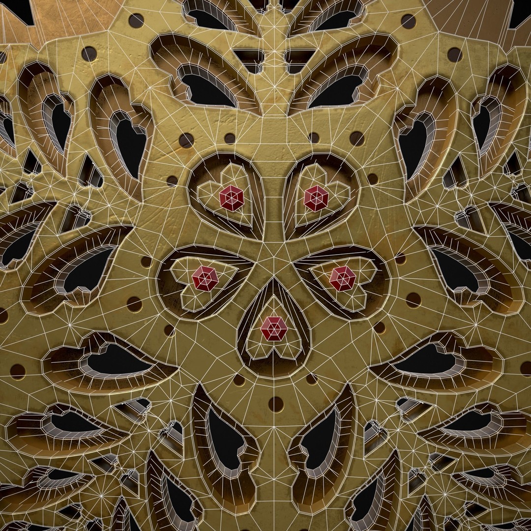 Christmas Golden Star 3D Model – Low Poly PBR Ornament, FBX/OBJ - View 15