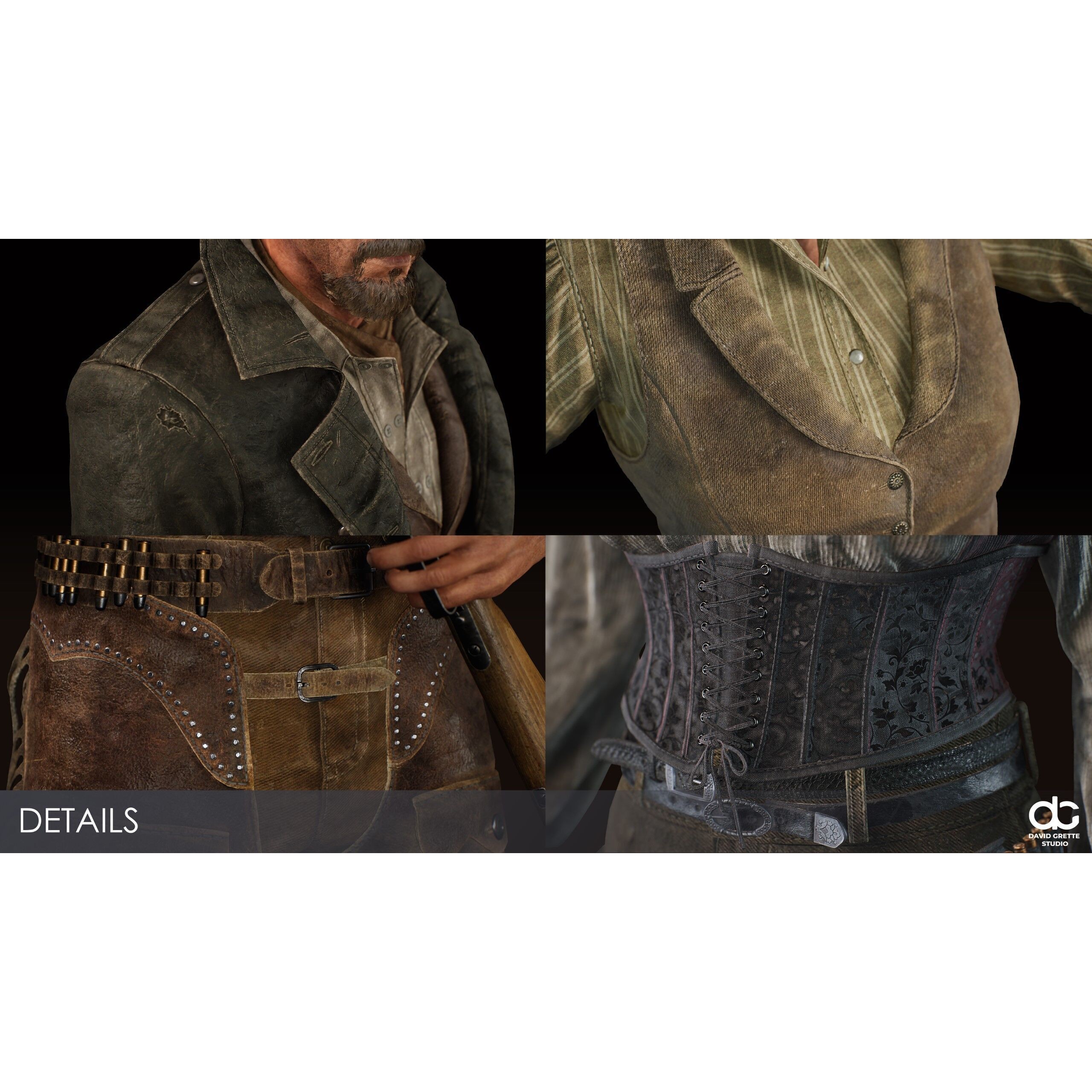 Western Characters Series - Low-Poly Game-Ready 3D Model - View 11