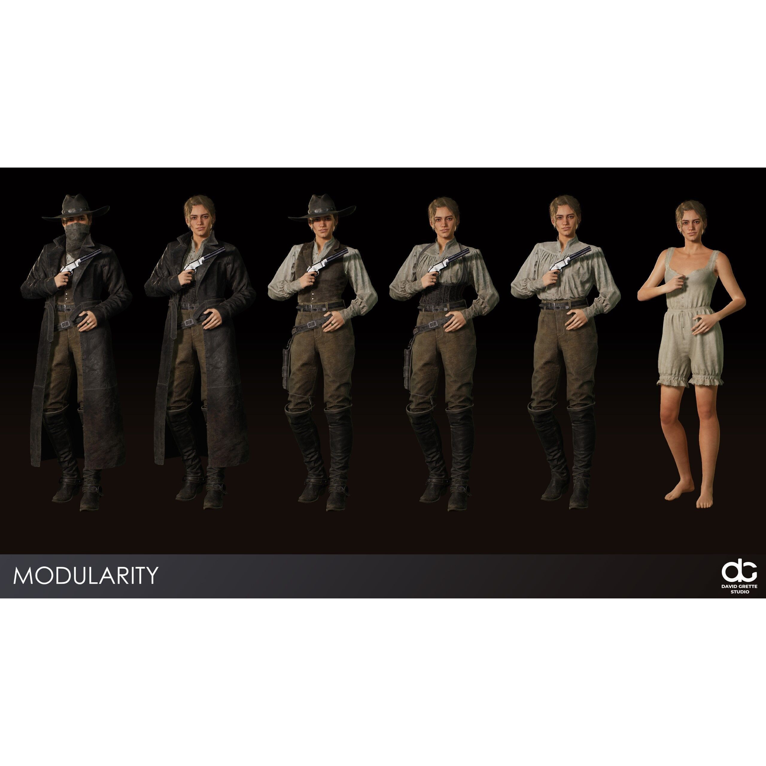 Western Characters Series - Low-Poly Game-Ready 3D Model - View 12