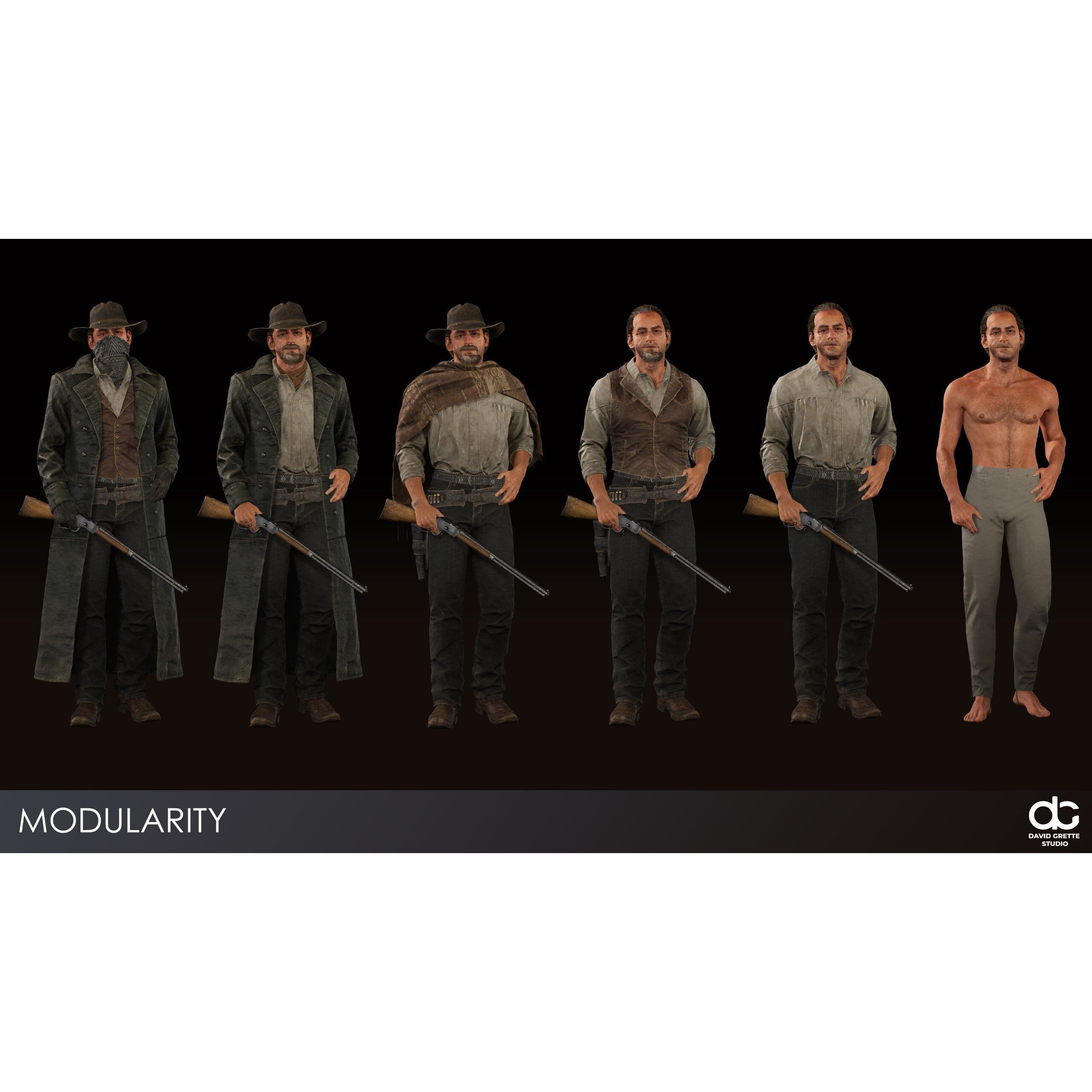Western Characters Series - Low-Poly Game-Ready 3D Model - View 13