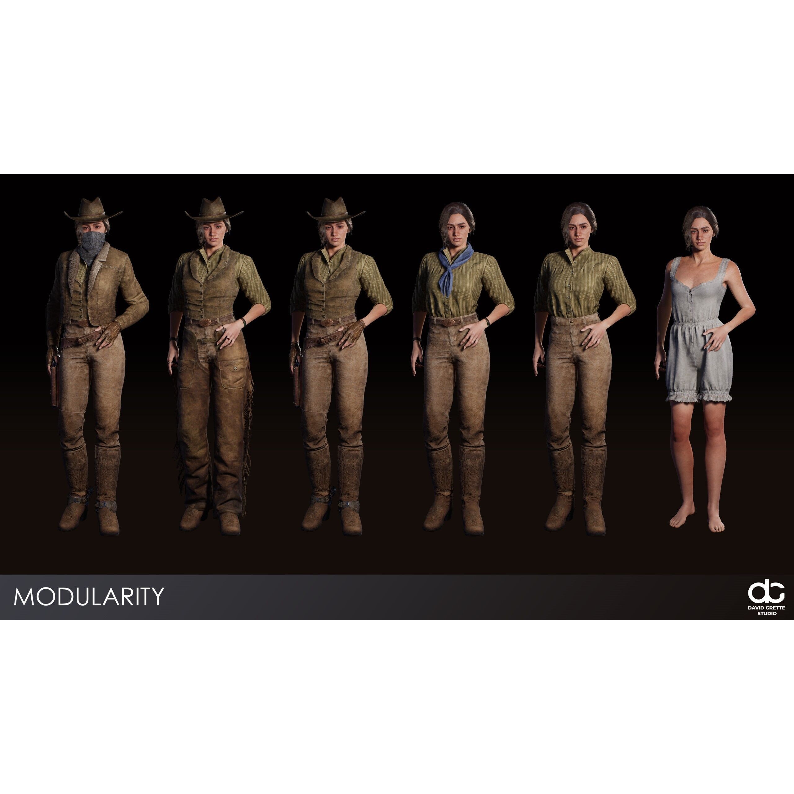 Western Characters Series - Low-Poly Game-Ready 3D Model - View 14