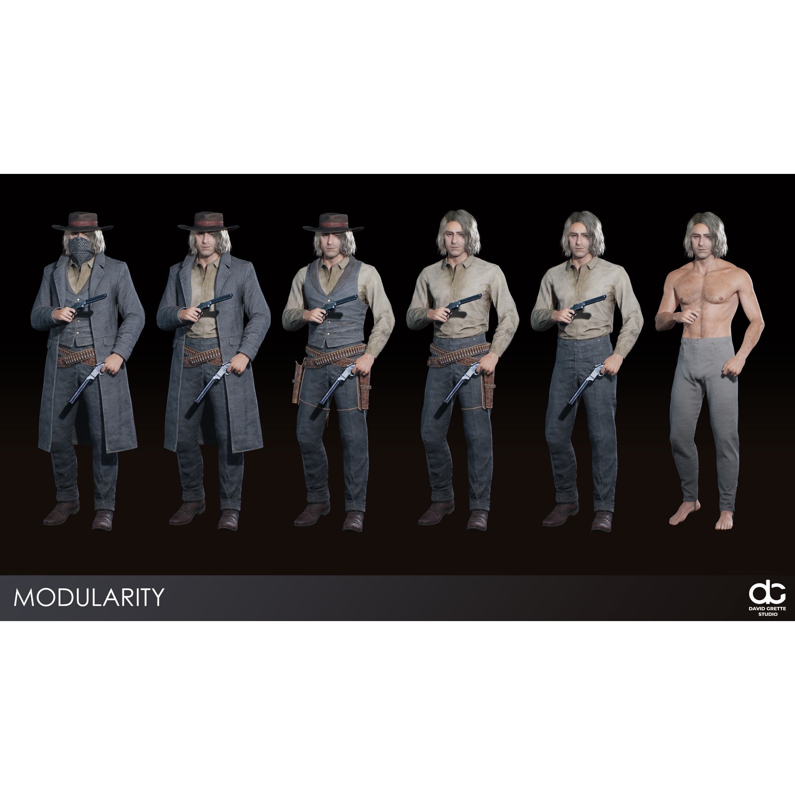 Western Characters Series - Low-Poly Game-Ready 3D Model - View 16