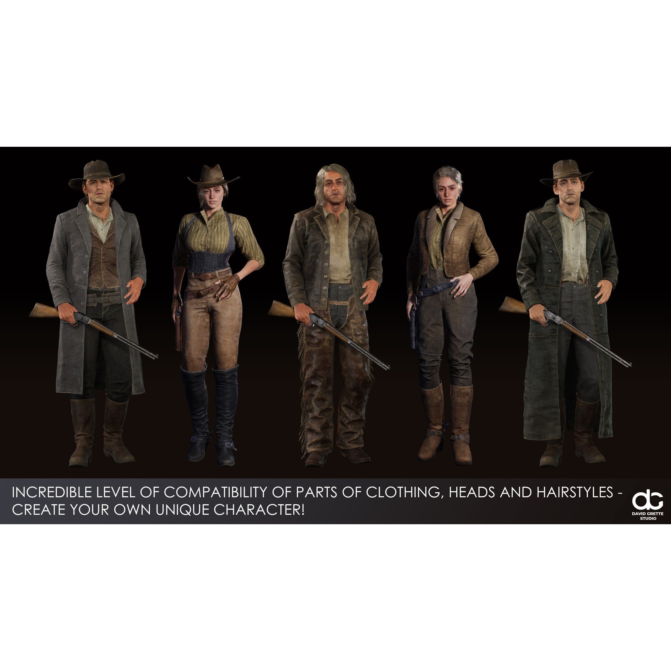 Western Characters Series - Low-Poly Game-Ready 3D Model - View 22
