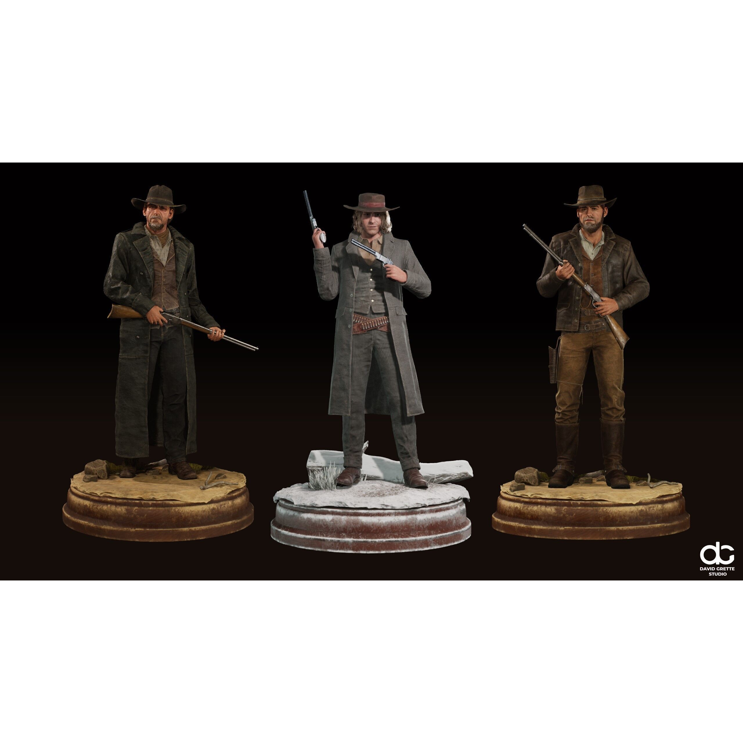 Western Characters Series - Low-Poly Game-Ready 3D Model - View 3