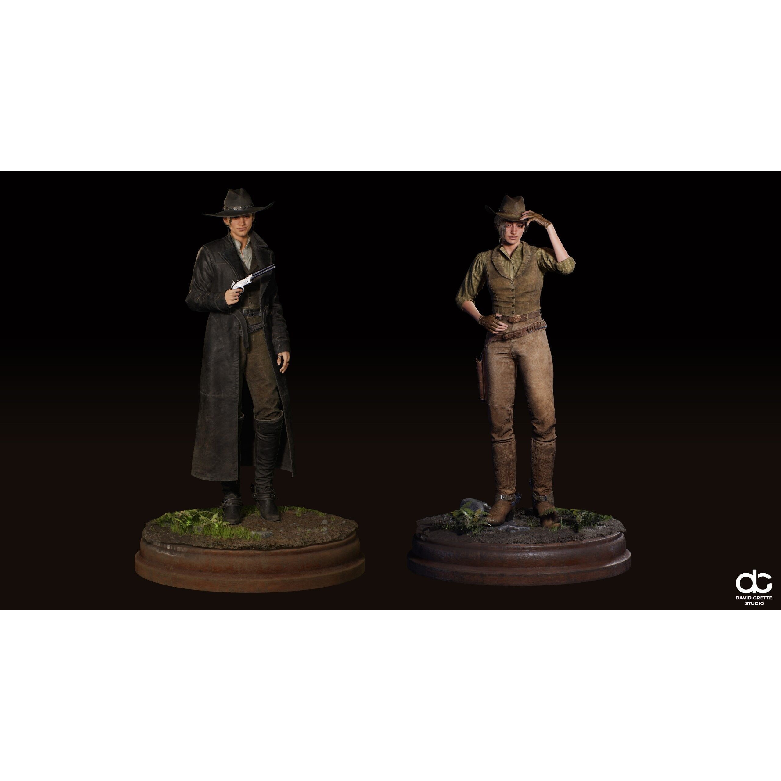 Western Characters Series - Low-Poly Game-Ready 3D Model - View 4