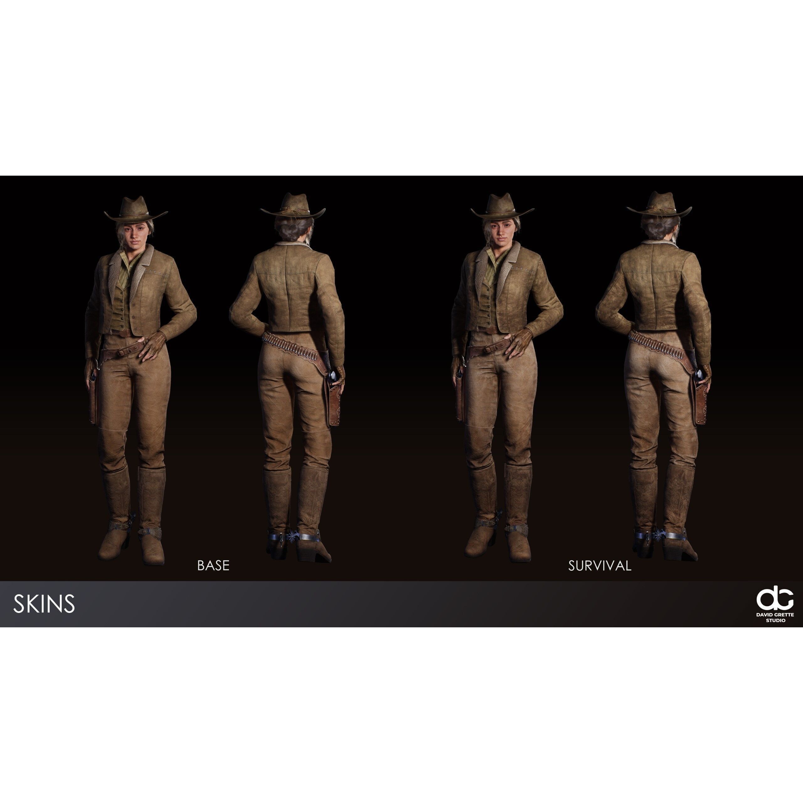 Western Characters Series - Low-Poly Game-Ready 3D Model - View 8