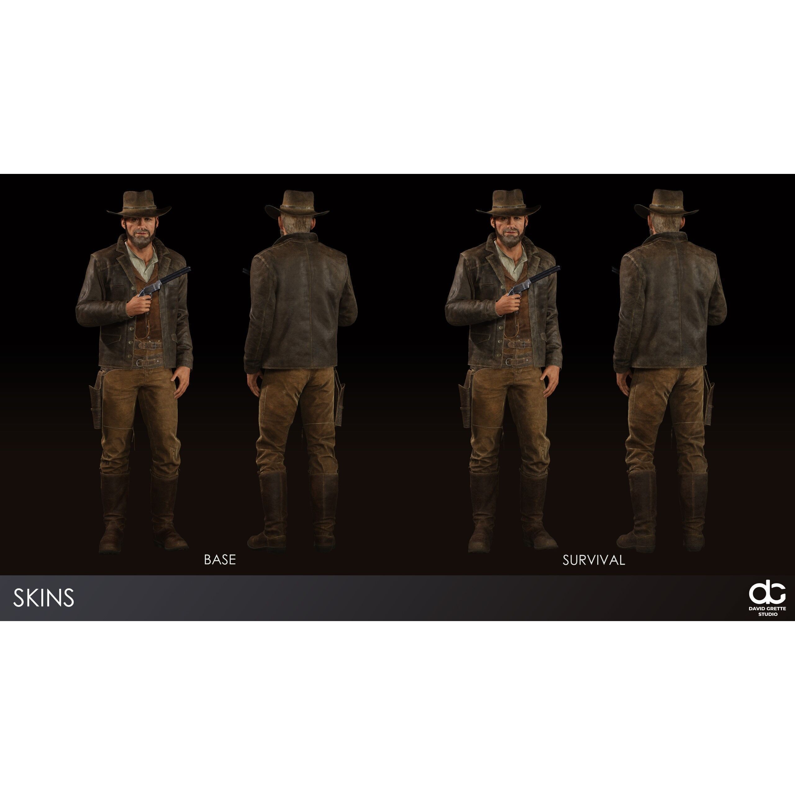 Western Characters Series - Low-Poly Game-Ready 3D Model - View 9