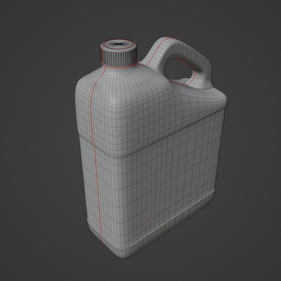 Plastic Canister 3D Model – Mid Poly PBR Asset, FBX, OBJ