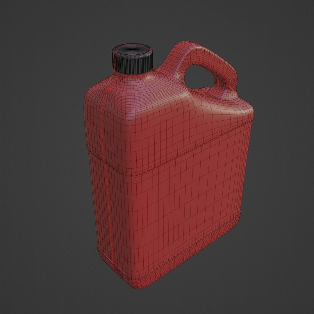Plastic Canister 3D Model – Mid Poly PBR Asset, FBX, OBJ - View 10